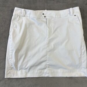 RLX Ralph Lauren‎ Skirt Sz 12 Stretch Golf Tennis Skort White Pickle Ball EUC